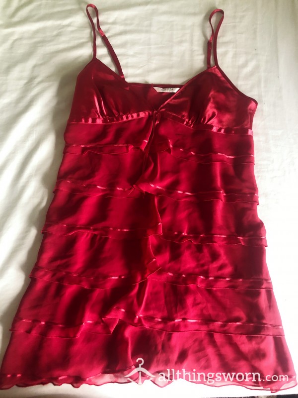Sexy Red Silky Night Dress ❤️