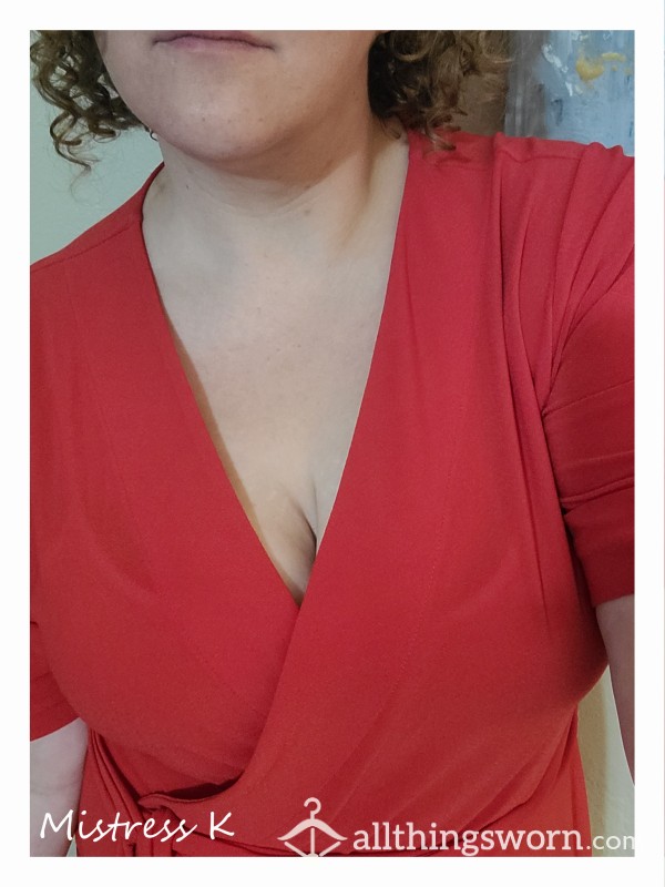 Sexy Red Wrap Dress 😍