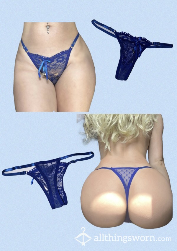 Sexy Royal Blue Lace Thong 💙
