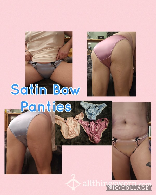 Sexy Satin Bow Panties