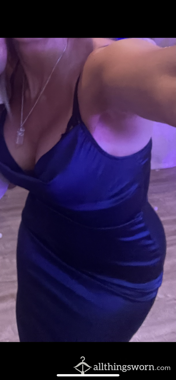 Sexy Silky Blue Dress Size 10
