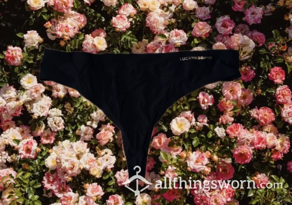 Sexy Silky Soft Lucky Brand Black Thong