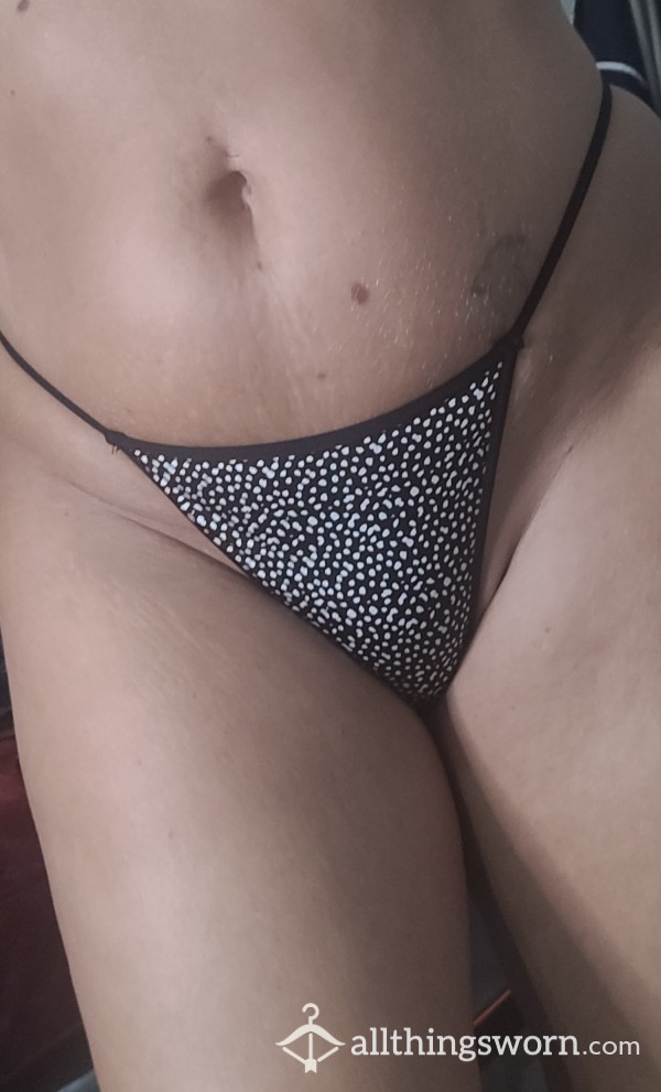 Sexy Silky Spotty Gstring Worn Just How You Like