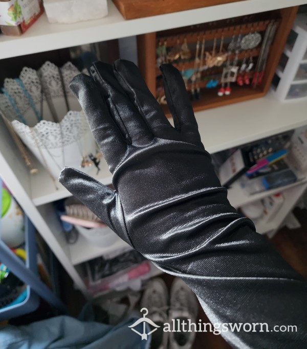 Sexy Soft Long Black Gloves