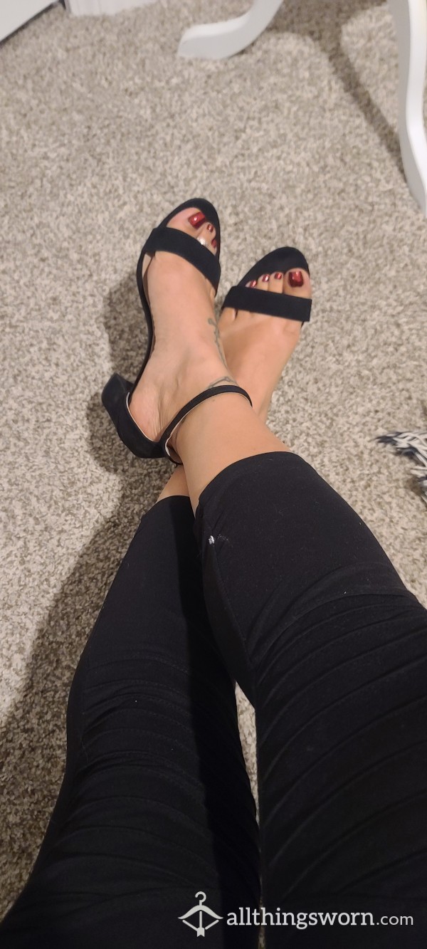 Sexy Strappy Black Heels