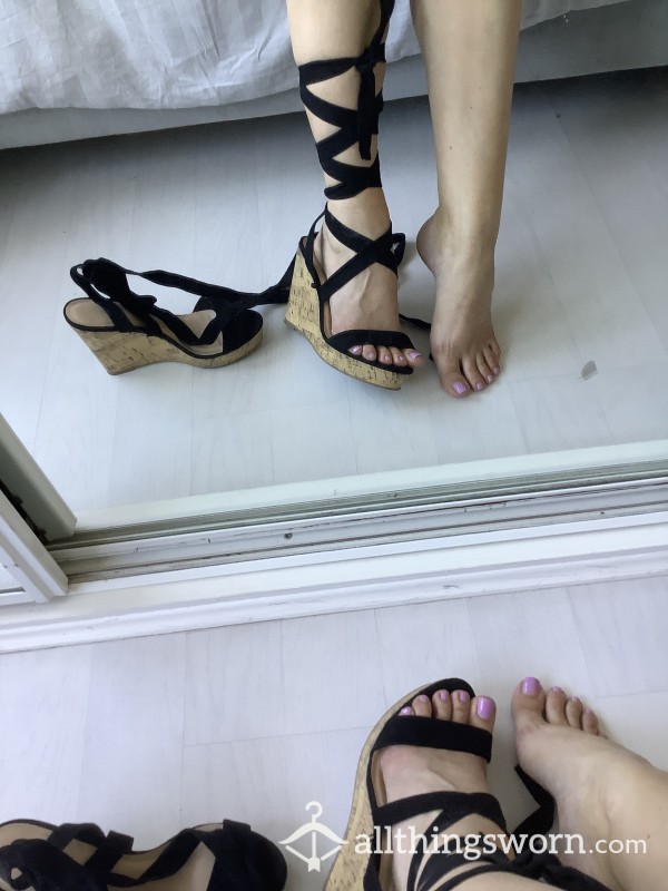 Sexy Summer Leg Lace Up Wedges