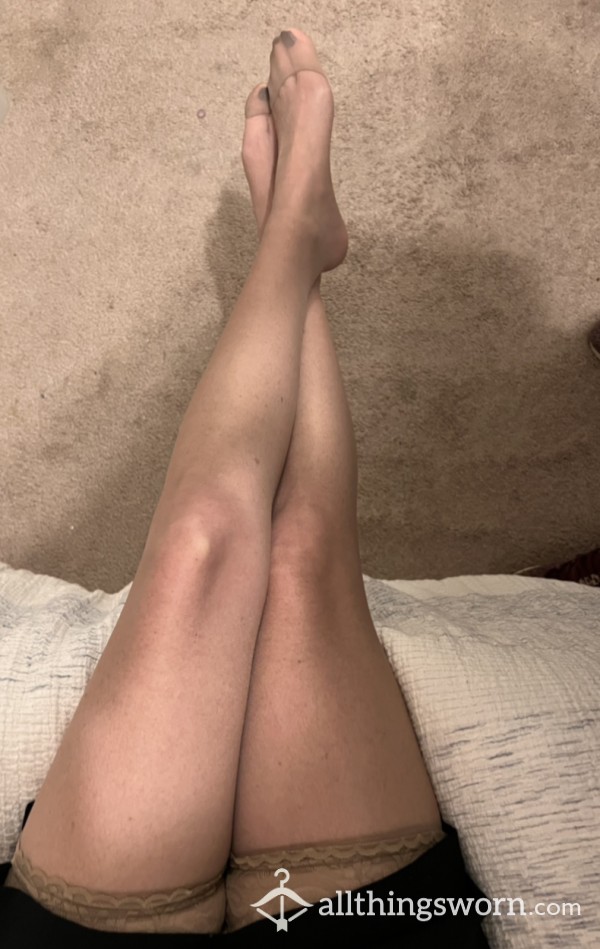 Sexy Tan Thigh High Stockings