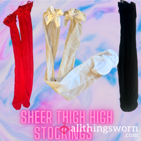 Sexy Thigh High Stockings! Well Worn And Loved<3 Lots Of Colors!