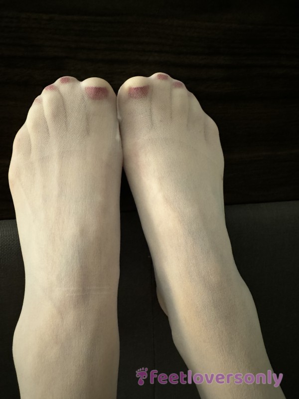 Sexy White Pantyhose Feet
