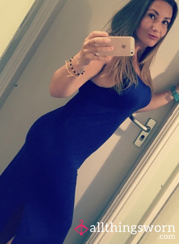 Sexy Worn Blue Dress