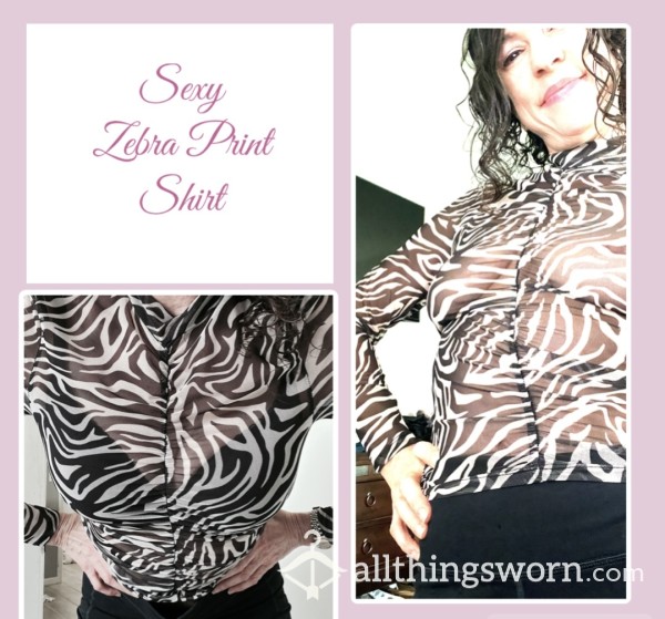 Sexy Zebra Print Blouse