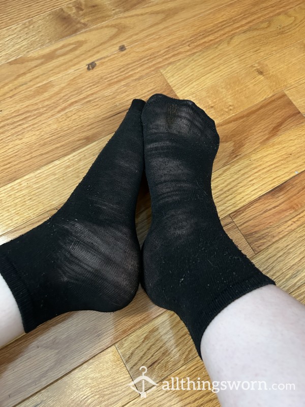 Sheer Black Socks