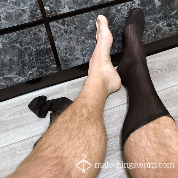 Sheer Dress Socks - Black
