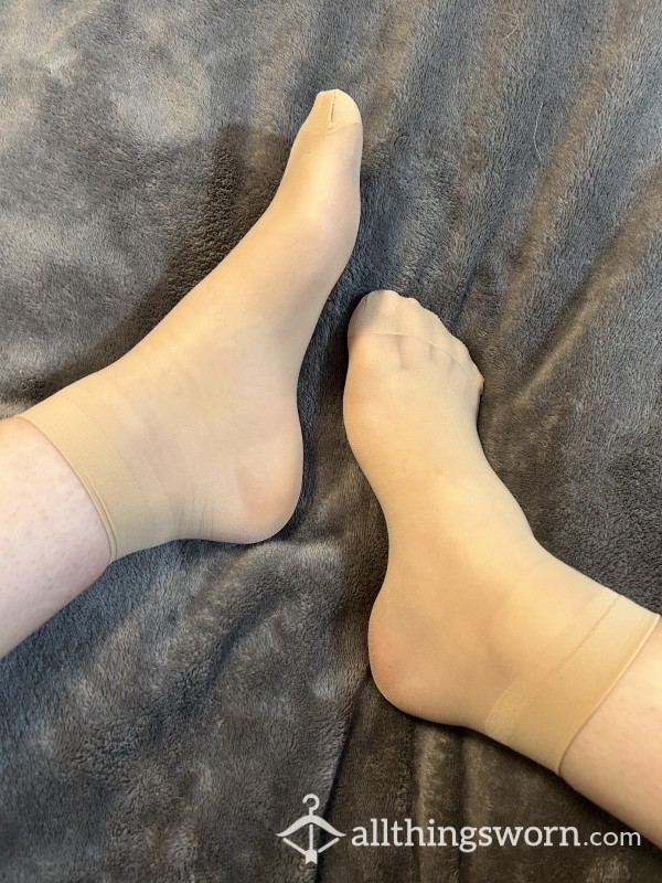 Sheer Nude Nylon Socks