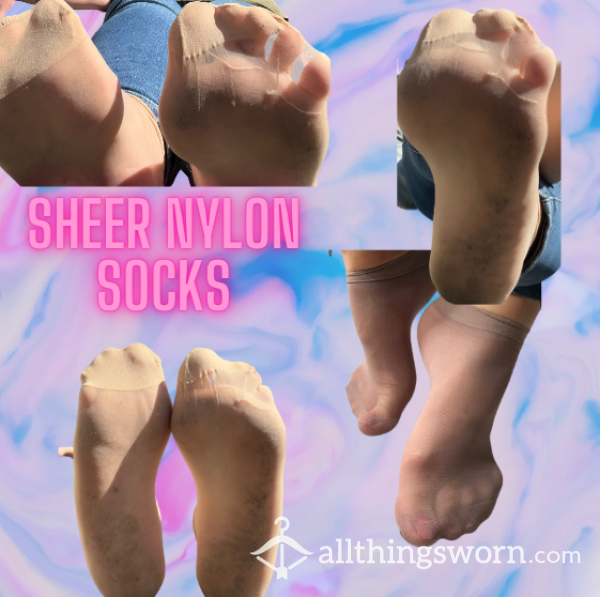 Barefoot Worn Nylon Socks !