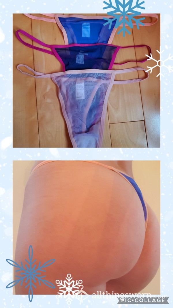 Sheer Thongs With Cotton Gusset