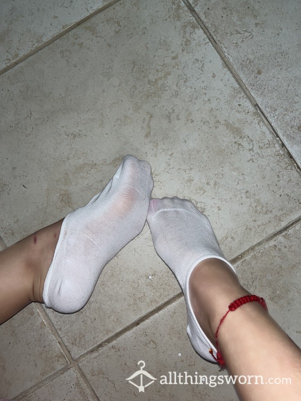 Sheer Tight White Socks 🤍✨