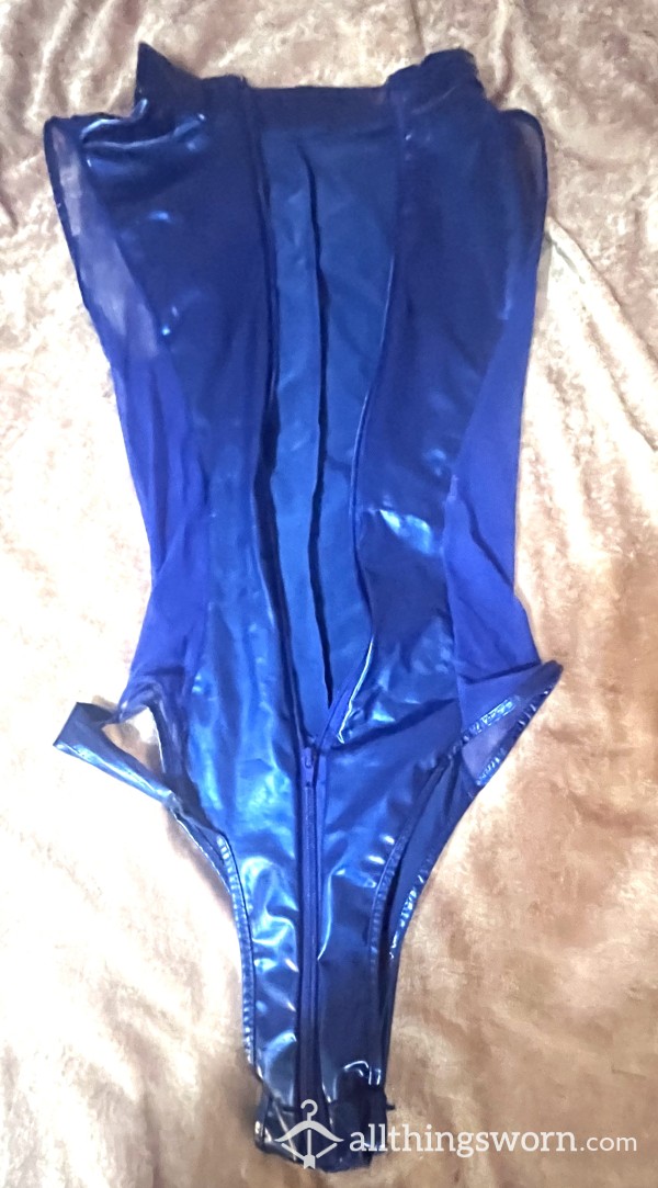 Shiny Blue Sexy Bodysuit
