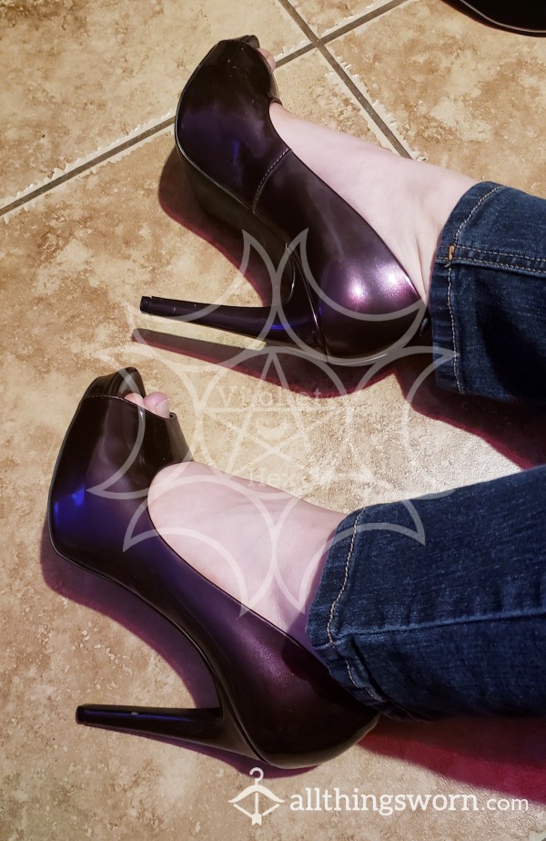 Shiny Purple Stilettos