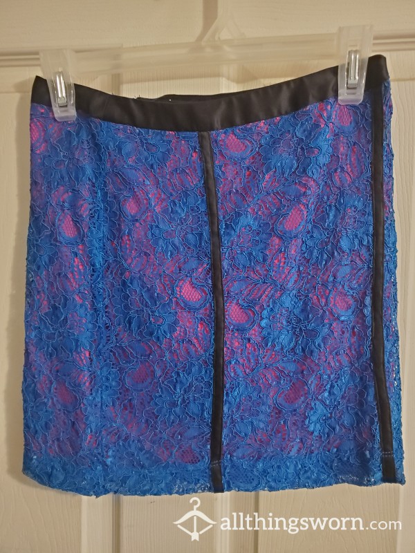 Short Blue & Pink Skirt
