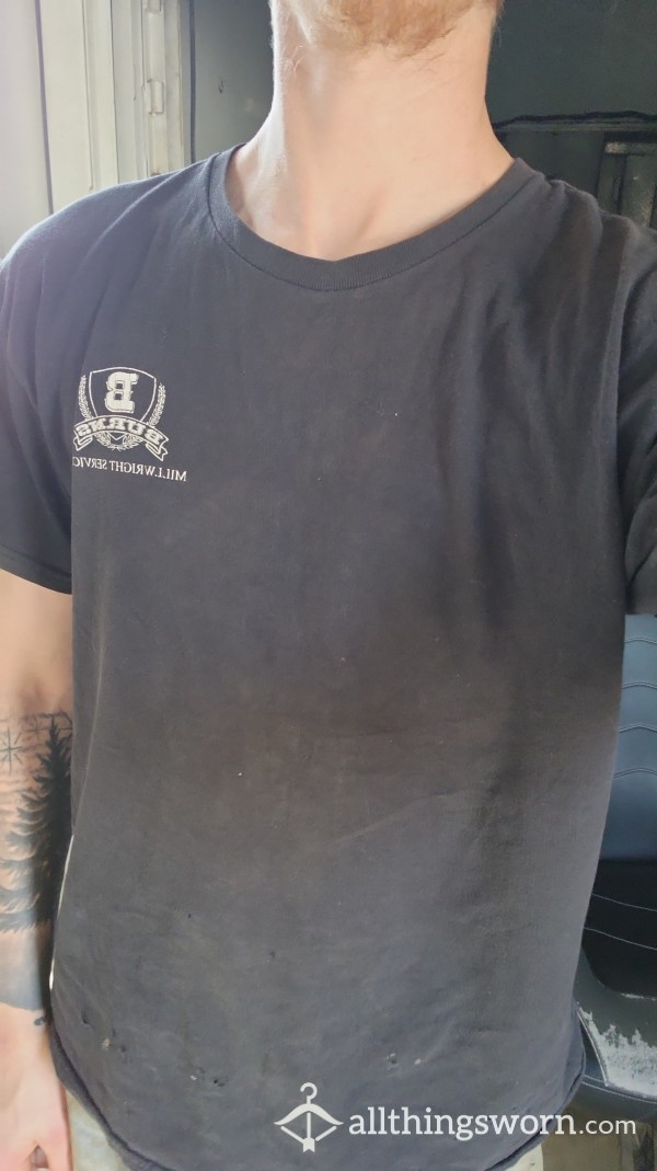 Short Sleeve T-shirt Work Shirts. Black/gray