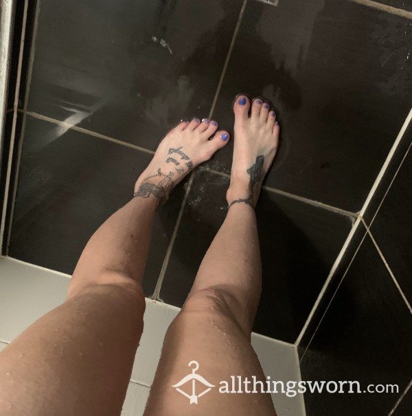 Shower Tattooed Feet 💦