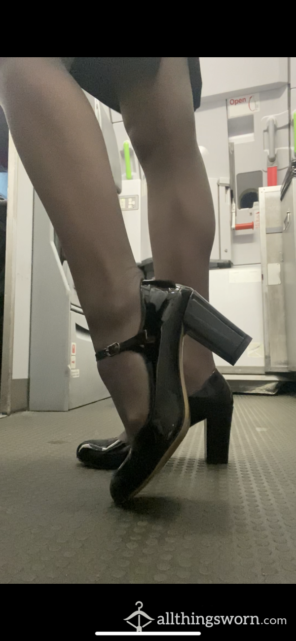 Showing Off My New Heels On The Plane
