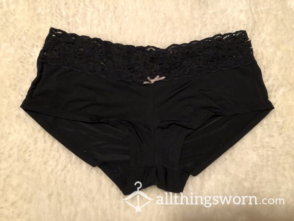 Silky Black With Lace Panties