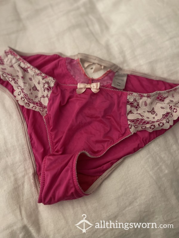 Silky Pink With Lacy Panty With Picture Of My Ass In Them