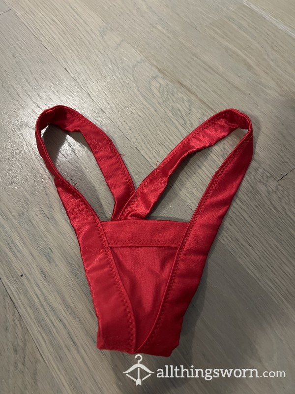 Silky Red Dance Thong