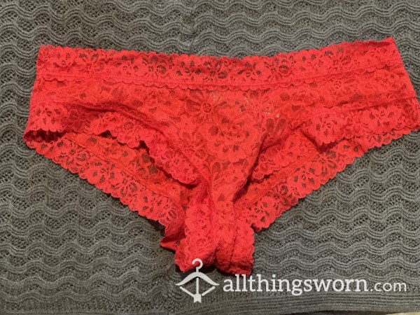 Silky Red Victoria’s Secret Lace Panties LG