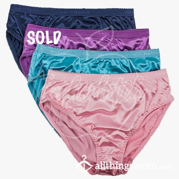 Silky, Satin Panties (S) | 3 Of 4 Pairs Available