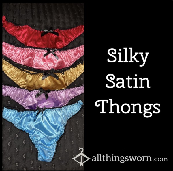 Silky Satin Thongs