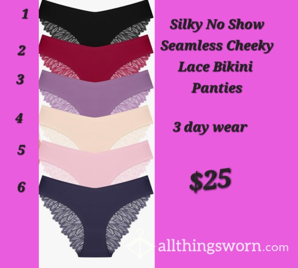 Silky Seamless Checky Lace Panties