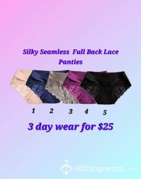 SILKY Seamless Full Back Lace Panties
