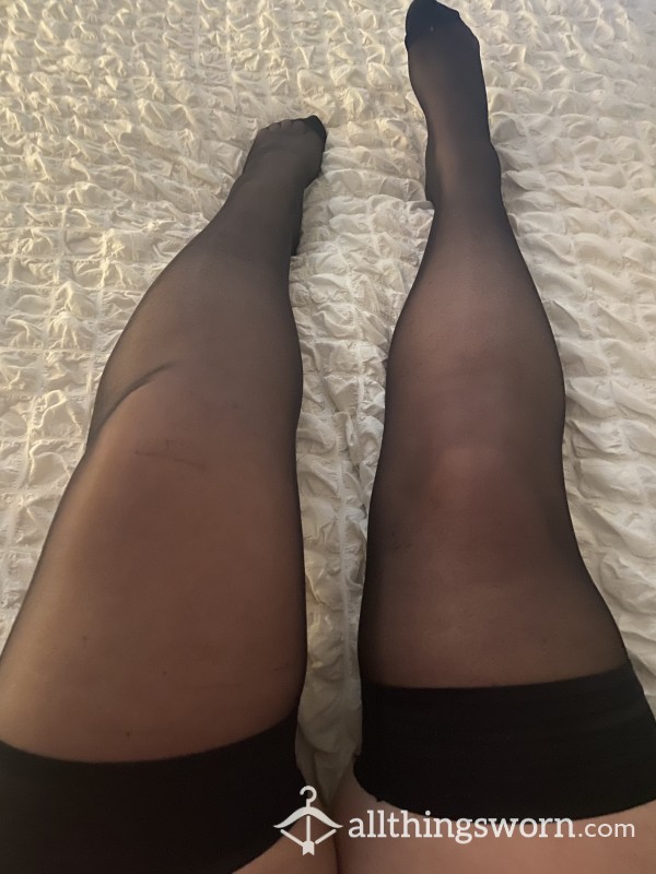 Silky Soft Black Stockings
