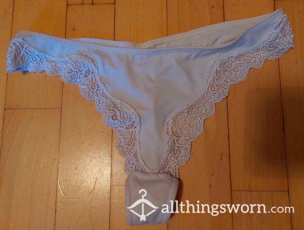 Silky White Thong For €20/3 Days Wear