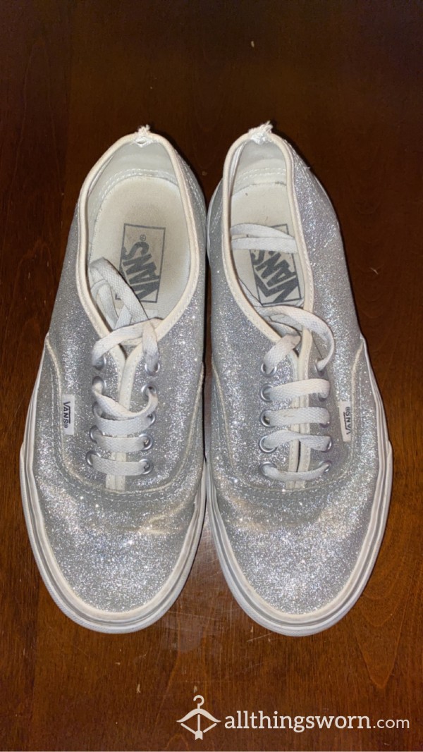 Silver Glitter Vans