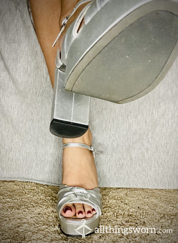 Silver Platform Heels
