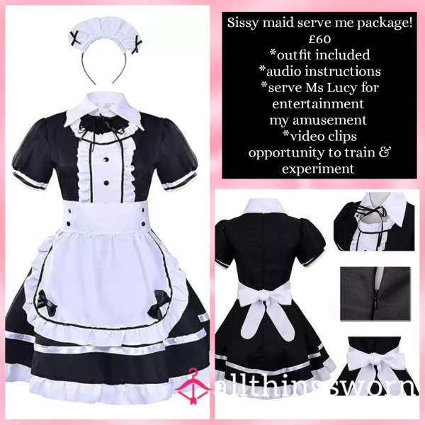 Sissy - 'entertain Me & Serve' Maid Outfit & Package Deal