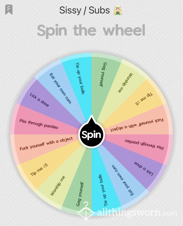 Sissy / Sub Spin The Wheel