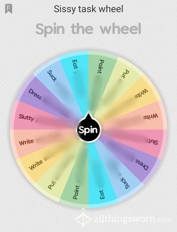 SISSY WHEEL • One Spin For One Task😈