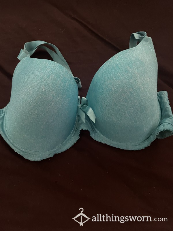 Size 36C, Well Worn, Ocean Blue Color