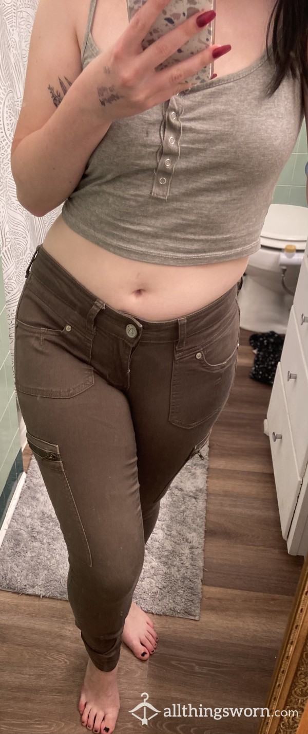 Size 5 Olive Green Pants With Pockets
