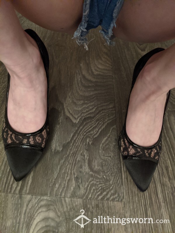 Size 6.5 Sexy Black Stilettos