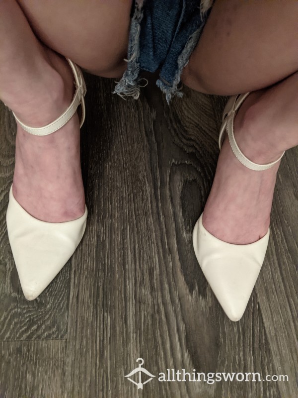 Size 6.5 Sexy White Stilettos