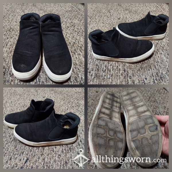 Size 8 Slip On Black Shoes [EXTREME STINK] [SHIPPING INCLUDED]