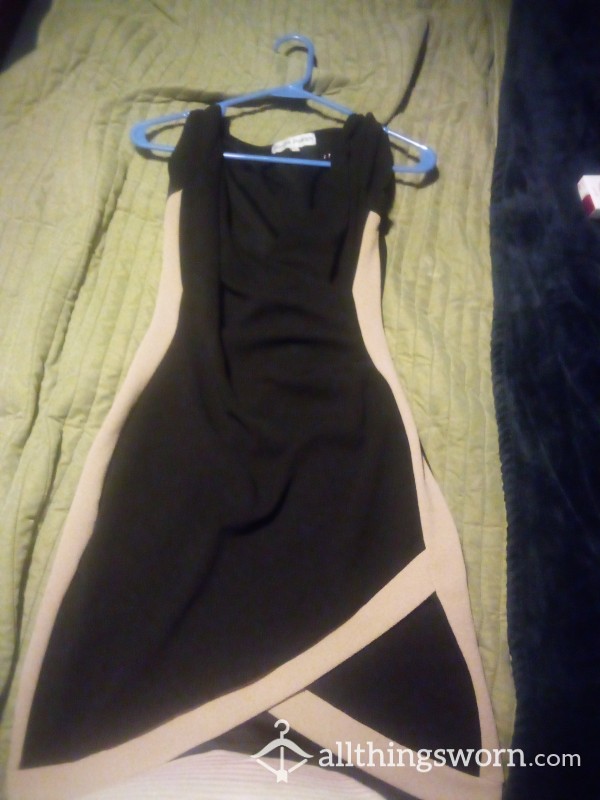 Size Extra Large Black And Tan Party Dress