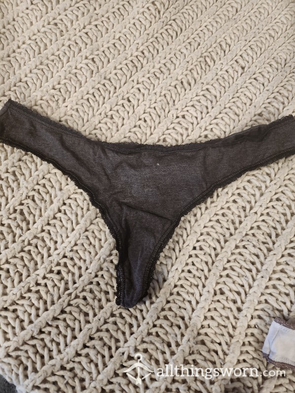 Size Large USED Gray Thong