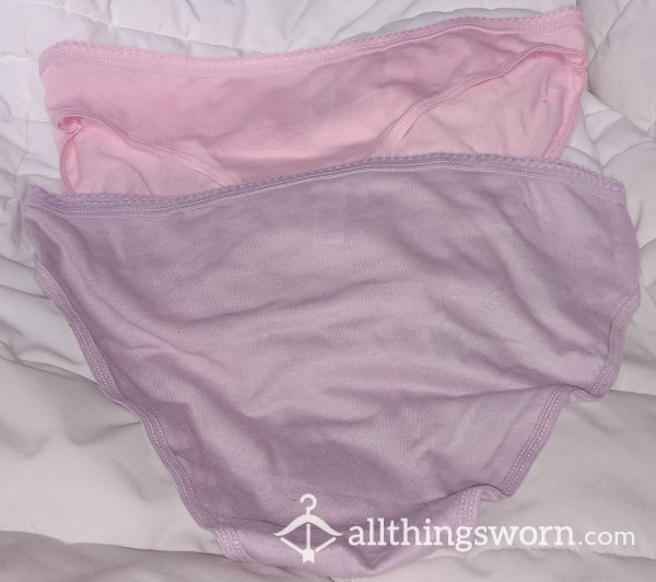 ***PENDING *** Size Medium,  100% Cotton Bikini Panties.   Light Pink Or Lavender.